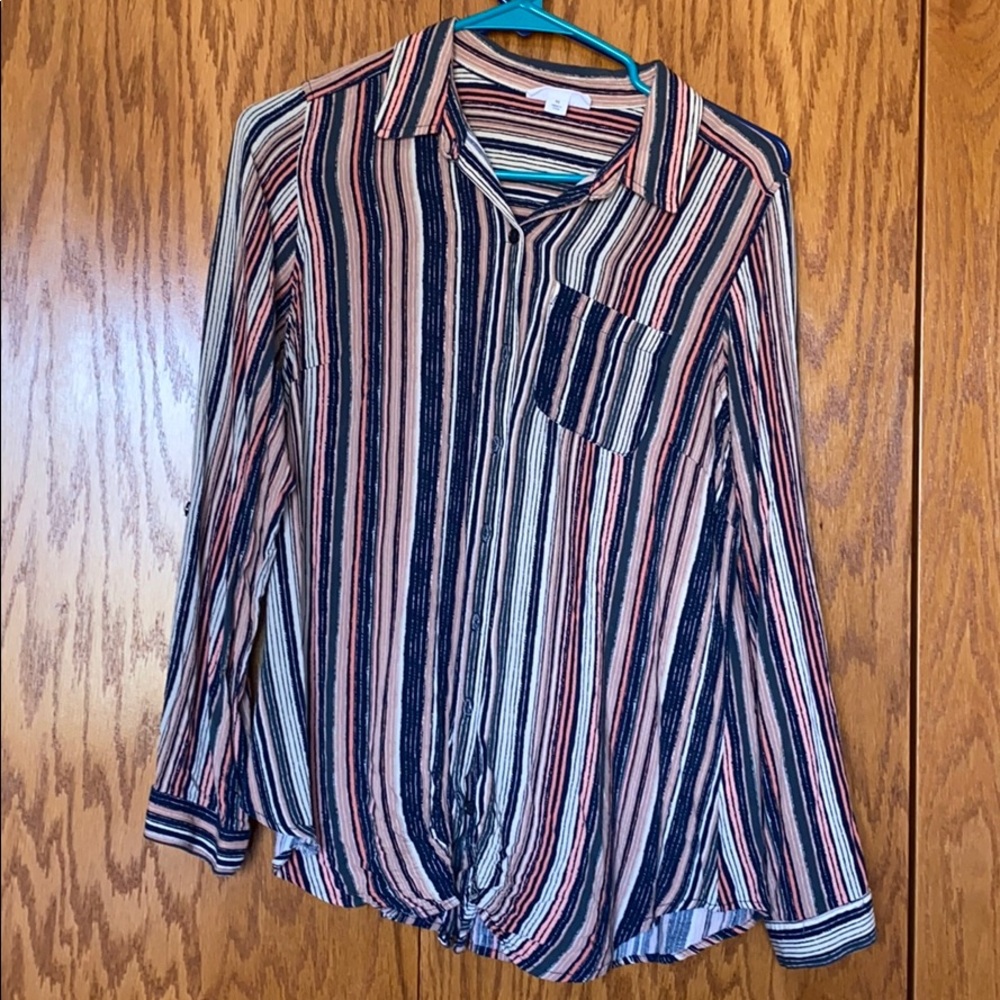 Striped button down!